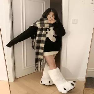 곰 발바닥 슬리퍼 털 따뜻 방한 집순이 실내화 선물