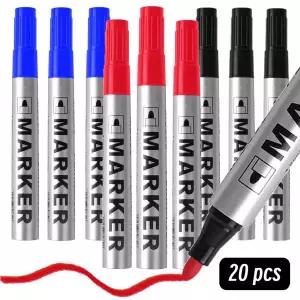 영구 페인트 마커 펜 타이어 용 방수 검정색 펜 유성 마커 건조 서명 문구 용품