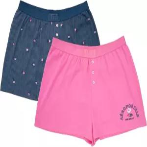 에어로포스탈 여성 2팩 수면 반바지