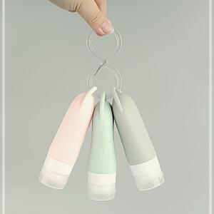 [2개구성] 휴대용 샴푸통 90ml 학교 교실 학원 여행용공병 공병고리 수영장세면 실리콘공병 세트 NWFCC9D2