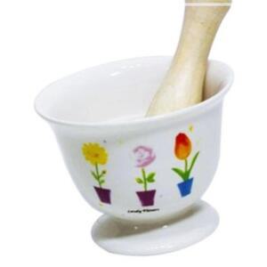 [2개구성] 도자기 세트 소 방망이 막자사발 약 가격 공이 통 다지기 깨 마늘 이유식 절구 돌 KW4BAF52