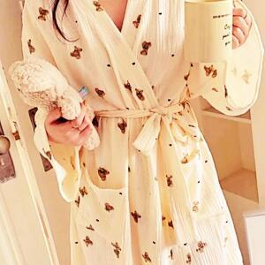 [2개구성] 여성용 원피스형 랩 목욕 샤워 가운 로브 EWFGKRG6