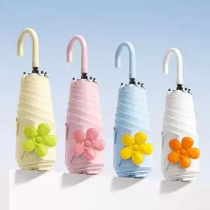 휴대용 플라워 곡자 UPF 50+ 초경량 자외선차단 암막 우산 스타일리시 가성비 여름필수품