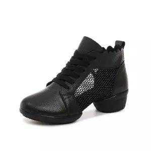 라인댄스신발 소프트 하이탑 에어로빅화 여성댄스화 스포츠화 소가죽 연습 슈즈