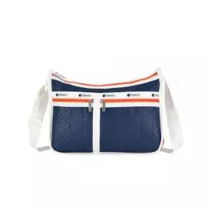 레스포색 LeSportsac 스웨터 퀼팅 네이비 디럭스 에브리데이 크로스바디 백 + 화장품 가방 스타일 7507/색