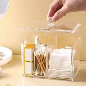 [알티피아]화장솜 면봉 케이스 아크릴 화장품정리 소품정리