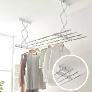 [에이치플러스몰]베란다 천정형 빨래건조대 125cm 2단 건조대봉