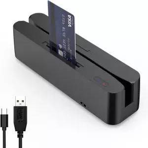 심코드 다기능 마그네틱 카드 리더기 신용카드 메모리 칩 NFC 마그스트립 리더기를 계산기와 함께 사용할