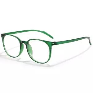 ANRRI 블루 라이트 차단 안경 라운드 경량 안경 프레임 필터 블루 라이트 컴퓨터 게임 안경 그린 프레임 남