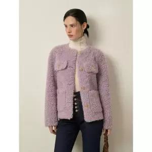 리오벨 리오벨양모 블렌디드 부클트위드 폴리자켓 390268