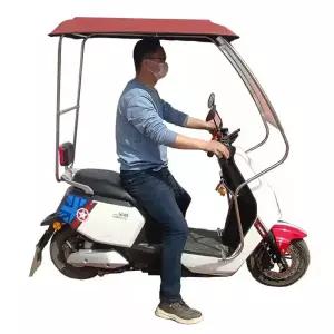 전기 스쿠터 캐노피 삼륜차 그레이 커버 방수 덮개 지붕