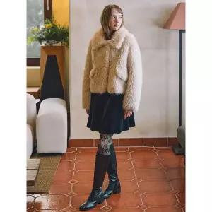 [백화점 홈쇼핑 정품] 올리브데올리브 세미 크롭 페이크 퍼 점퍼 OF4WMB07