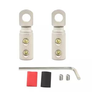 8 게이지 와이어 단자 커넥터 5/16 링 배선 자동차 오디오 앰프 전원 접지 GA 케이블 2PCS(듀얼 월 열 수축