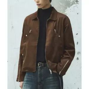 ㅇ매장정품ㅇ P.IN.O 빈티지 스웨이드 레더 자켓 - 브라운 102936