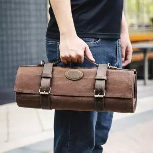 요리사 케이스 사시미 칼집 칼 파우치 롤 가죽 가방 쉐프 주방 보관함 도구 휴대용