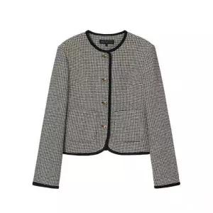 올리브데올리브 노카라넥 금장단추 잔체크자켓 OW5XJ876-DG-EL 972586