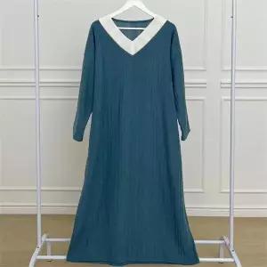 아이우먼 브이배색니트롱원피스 GLN728M212 빅사이즈 (9338245A)