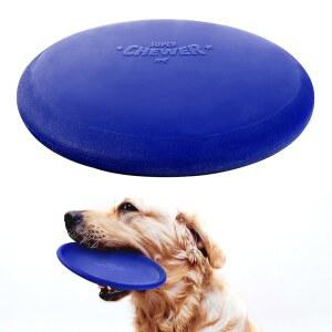 슈퍼 츄어 터프 플라잉 디스크 츄어를 품종을 고무 초강력 천연 강력한 개 모든 훌륭한 평생 교체 개를 데려오기 | 씹기 위한 공격적인