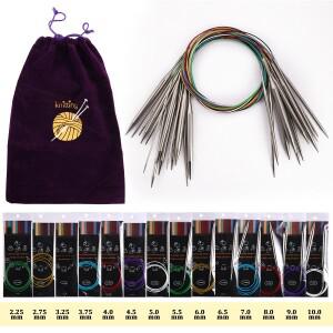 80/120cm 원형  울 실 바늘 스테인리스 스틸 튜브 액세서리 바느질 도구 라나