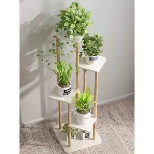 거실화분정리대 원목 인테리어 받침대 베란다 화분 계단식 진열대 다이 A 5