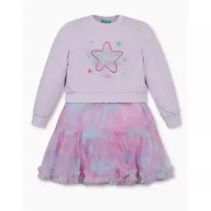 [백화점 홈쇼핑 정품] 베네통 키즈 25FW-져지 믹스 샤 원피스QAOP04541