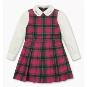 [백화점 홈쇼핑 정품] 베네통 키즈 25FW-레이어드 체크 원피스QAOP08541