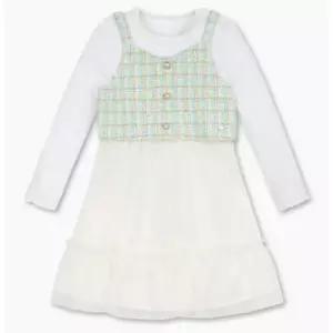 [백화점 홈쇼핑 정품] 베네통 키즈 26SS-로맨틱 트위드 샤 원피스QAOP17611