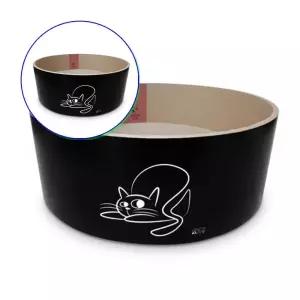 쌍문상회 고양이원목캣타워 반려묘 원형 스크래쳐 소파 캣베드 블랙