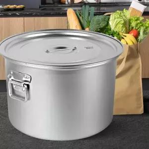 알루미늄 육수 냄비 식당용 대용량 업소용 알루미늄 국솥 다용도 급식 대형 캠핑용 김치통 손잡이 접이식