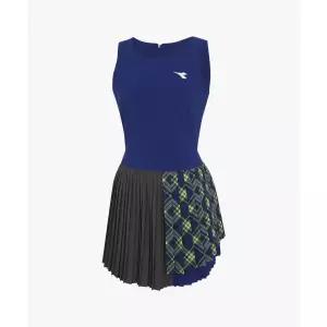 디아도라 Diadora 크로스코트 체크 배색 퍼포먼스 원피스 BLUE 1669415