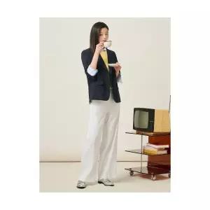 매장정품 빈폴 BEANPOLE LADIES 리넨 혼방 셋업 롱 팬츠 화이트 (BF5321C111) BF5321C111 654650