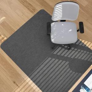 하드우드 바닥 및 타일용 플래풋 책상 의자 매트 55 x35 롤링 의자용 대형 미끄럼 방지 소재 컴퓨터 러그