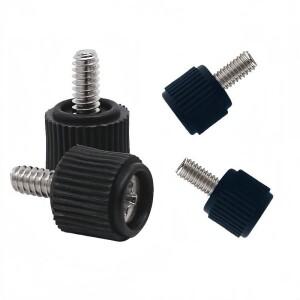 핸들 나사 검정색 십자형 데스크탑 컴퓨터 케이스 측면 패널 플라스틱 머리 PC 10개