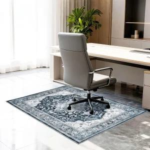 하드우드 바닥 및 타일 바닥용 사무용 의자 매트 롤링 컴퓨터 매트용 36인치 x 48인치 미끄럼 방지 책상