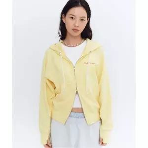 HELLO SUNRISE HS Sweat Zip-Up Hoodie (W)_Yellow