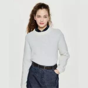 백화점 헤지스 레이디스 베이비알파카 블렌디드 홀가먼트 라운드넥 풀오버 HW5D020