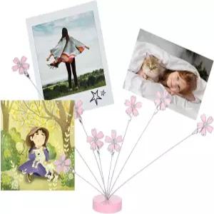 8가지 사진 트리 홀더 핑크 벚꽃 기프트 카드 디스플레이 스탠드 클립 메모 노트 사무실 홈 데스크 장식