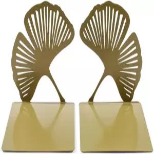 은행나무 잎 금속 책꽂이 식물 잎맥 무거운 가정 및 사무실 책장 장식용 (큰 잎)