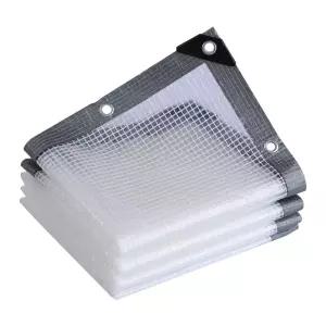 대형 타포린 방수포 그늘막 비닐 반투명 천막 메쉬 하얀색