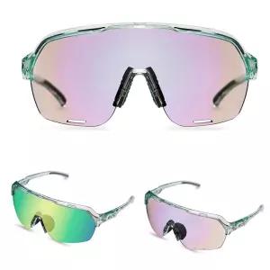 EOC SkyShift 컬러 미러 포토크로믹 트랜지션 스포츠 선글라스, 스카이시프트 그린 (프레임: 크리스탈 틸)