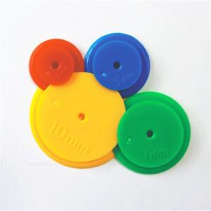 4피스 패치 워크 및 퀼팅 스캔 추적 솔기 수당 휠 서클 바느질 패턴 재단사 라인 링 라운드 드로잉 도구 눈