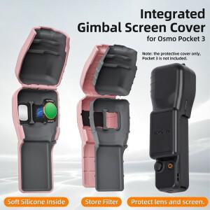 액션 카메라 실리콘 보호 커버 DJI호환 오스모 포켓 3용 긁힘 방지 헤드 렌즈 스크린 핸드헬드 짐벌 케이스