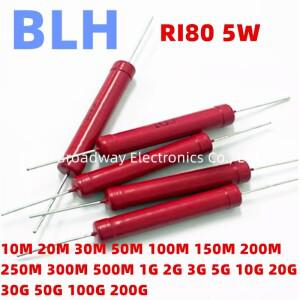 비유도 다홍파오 저항 RI80 5W 10M 20M 30M 50M 1G 2G 3G 5G