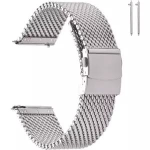 이체 스테인리스 강 두꺼운 메시 시계줄 남성용 빠른 잠금 조절 무거운 18mm 20mm 22mm 3040256