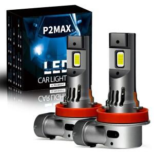 터보 쿨링 팬이 장착된 강력한 LED 헤드라이트 안개등 전구 H11 H8 H9 H16 9005 HB3 HB4 6000K 화이트 플러