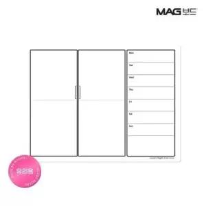 [문구/오피스] 식단 관리 유리판 푸드 플래너 냉장고 부착용 보드 400x300 크기