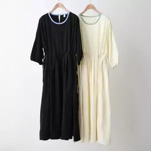 빅사이즈사랑해요 S212L406 크리미주름스트랩원피스 TG (16006320A)