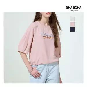 홈쇼핑인기 샤샤 레터링 티블라우스 1종1203120