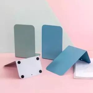 파일꽂이 간이 책상위 책꽂이 이동식 북엔드 L자 블루