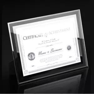 고급 투명 실버 액자 상장 A4 유리액자 액자 인테리어액자 그림액자